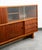 Brown Mid Century Danish Modern Credenza Sideboard Oak Teak Drawers Madsen Bar Glass For Sale - Image 8 of 12