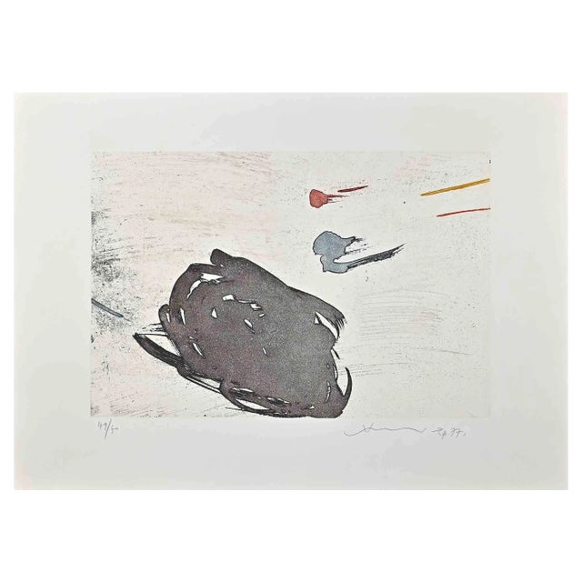 Hsiao Chin, Abstract Composition, Original Etching, 1977 For Sale