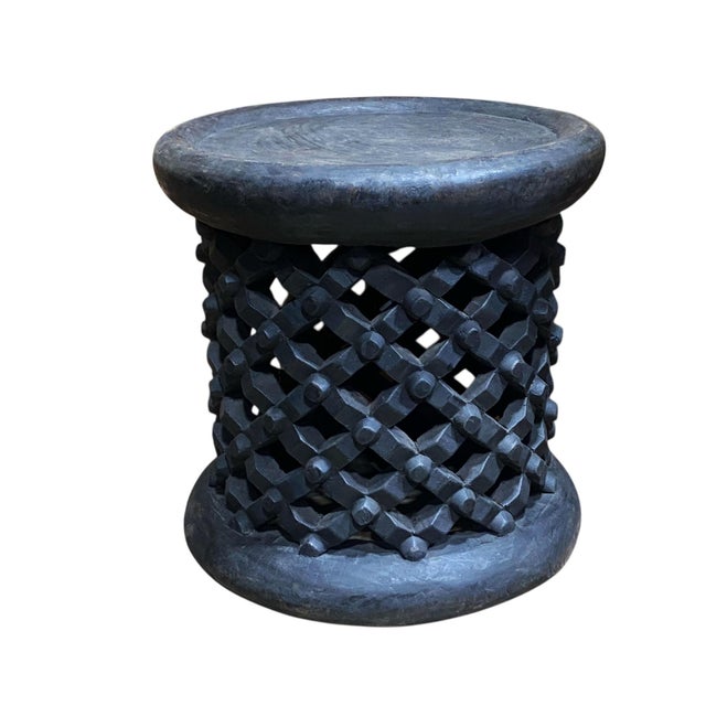 African Old African Bamileke Spider Stool/Table 16" H For Sale - Image 3 of 6