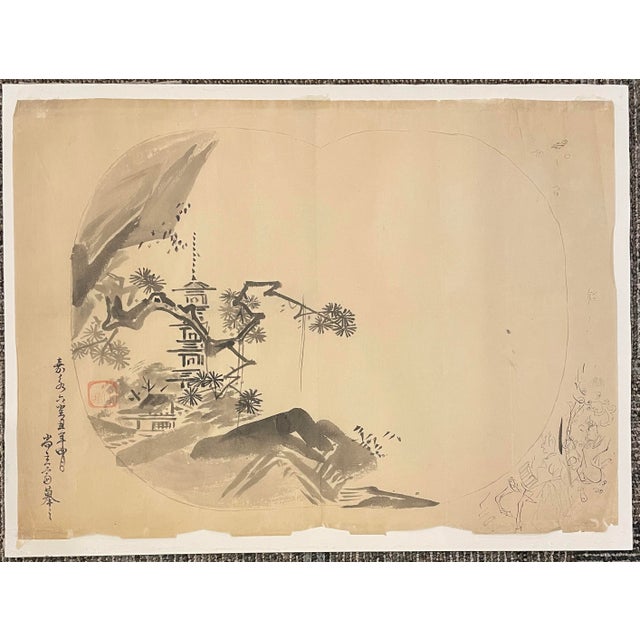 1900 - 1909 Antique Chinese Temple Painting For Sale - Image 5 of 5