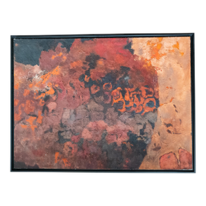1960's Mid-Century Modern Abstract Oil and Sand Painting by George Vander Sluis