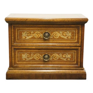 American of Martinsville Italian Neoclassical Tuscan Style 28" Two Drawer Nightstand 2280-372 For Sale