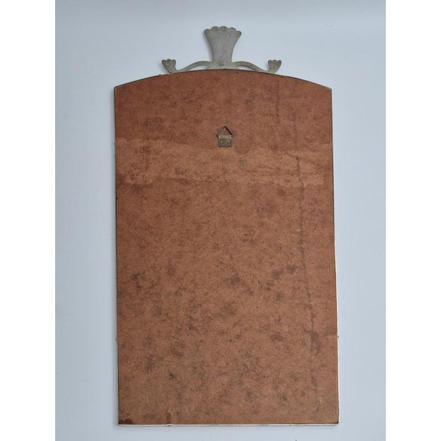 Glass Swedish Pewter Mirror with Original Glass, 1920s For Sale - Image 7 of 8
