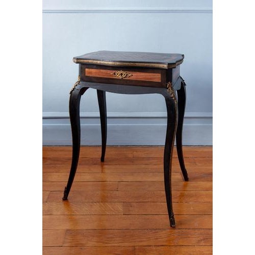 French Dressing Table with Cube Parquetry, 1800s For Sale - Image 15 of 15
