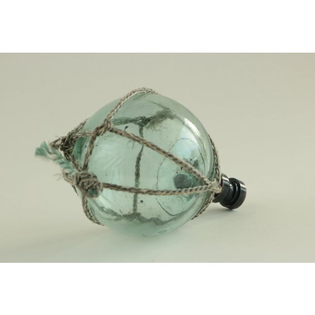 Netted Glass Fishing Float Lamp Finial For Sale - Image 4 of 6