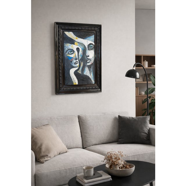 Clive Fredriksson, Composition, Acrylic on Canvas, Framed For Sale - Image 4 of 5