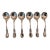 Late 20th Century Reed & Barton "Burgundy" Sterling Silver Cream Soup Spoons, Lot of 6 For Sale
