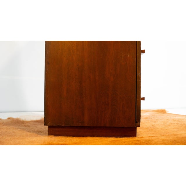 1960s Mid Century Teak Asymmetrical Tall Dresser For Sale - Image 12 of 18