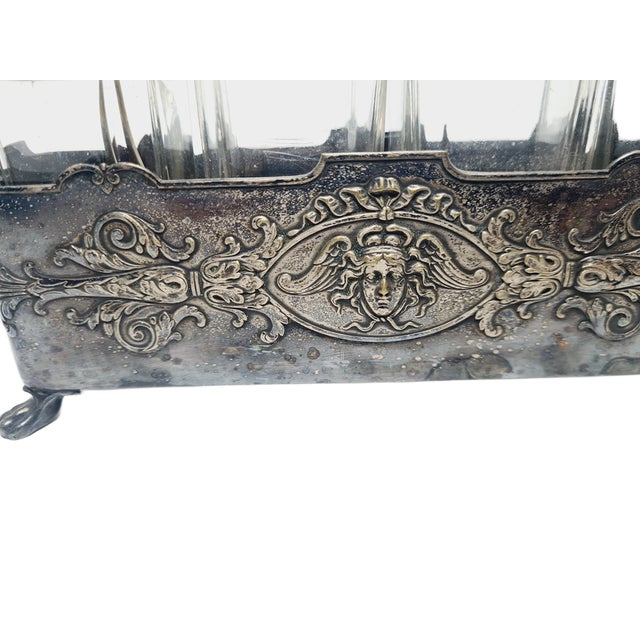 Art Nouveau Cabaret for Spices by Bracia Buch, Poland, 1890s, Set of 5 For Sale - Image 4 of 18