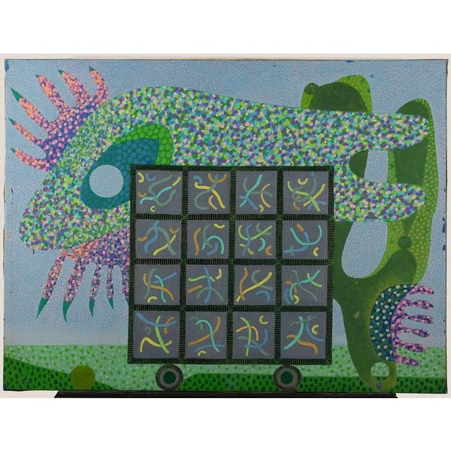 Leo Guide, Untitled, Original Acrylic, 1992 For Sale - Image 4 of 4