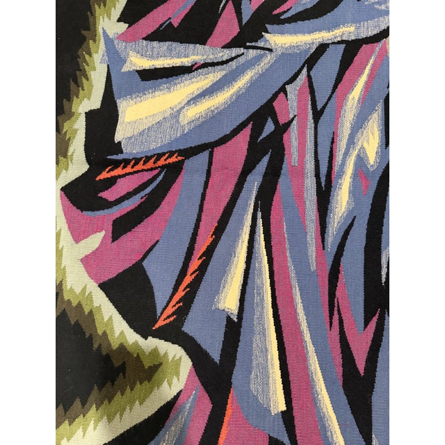 20th C. Mid-Century Modern Figural Handwoven Tapestry Signed “Schubert” 3'9" X 6'1" For Sale - Image 10 of 10