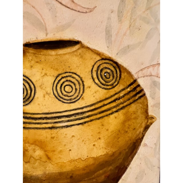 This jewel-like 5x7" mixed media painting on archival panel is one of a very large series of vessels inspired by ancient...