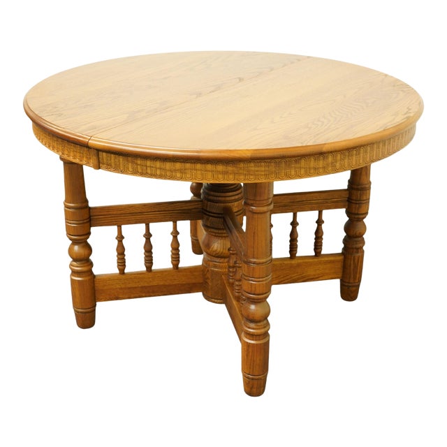 Richardson Brothers Solid Oak Country French 63" Dining Table W. Self