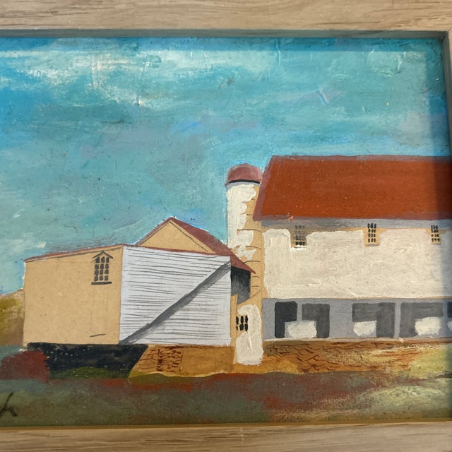 Contemporary original “on the farm” painting by Stephen Heigh. Signed and framed. Measures 7x5 or 9.5x7.5 framed. Check...