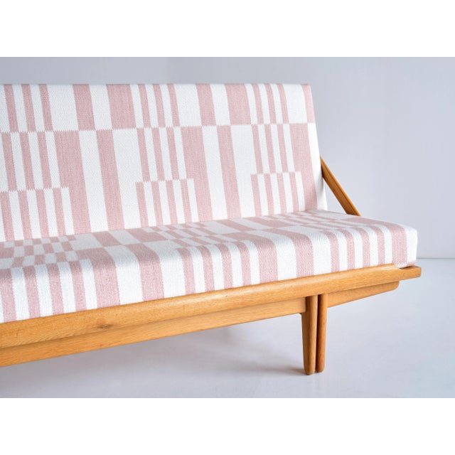 Wood Swedish Oak and Pierre Frey Fabric Sofa / Daybed by Poul M. Volther for Gemla Möbler Sweden, 1955 For Sale - Image 7 of 12