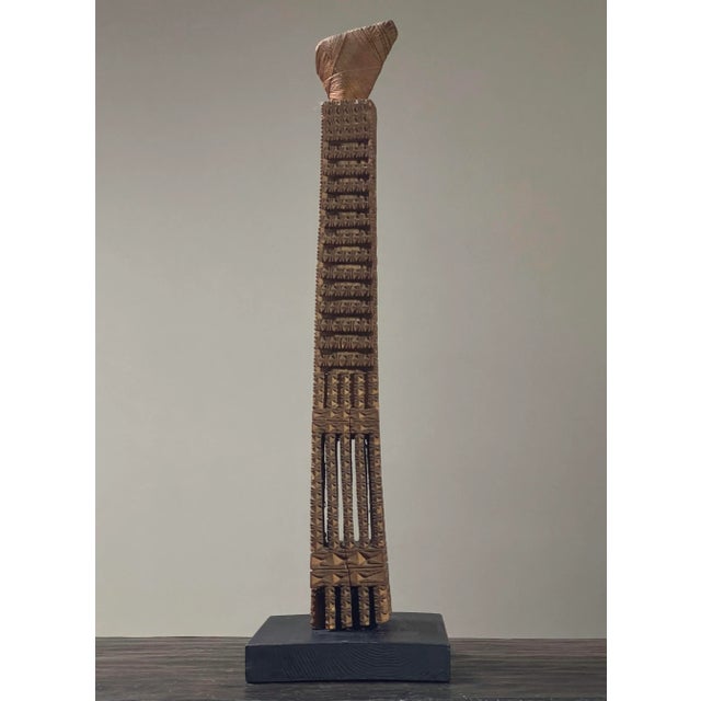 Antique Mangaian Ceremonial Adze With Stand/Abstract Tribal Sculpture For Sale - Image 12 of 12
