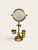 Very nice and hard to find antique vintage Brass Shaving Mirror with grooming stand. There is a double-sided mirror, one...