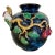 Vintage Majolica-Style High Relief Bird Vase For Sale
