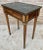 Neoclassical Mahogany Side Table with Fluted Legs and Green Marble, 1920s For Sale - Image 4 of 12