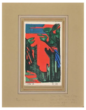 Danièle Perre, Composition, Original Lithograph, 1958