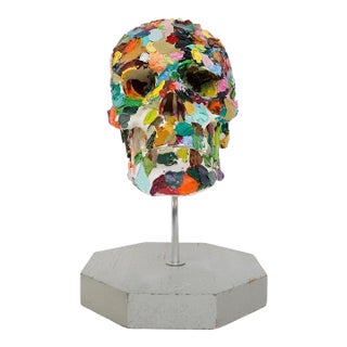 1970s Painter Anatomical Skull For Sale