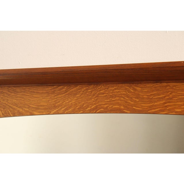 Brown Stickley Mission Collection Oak Wall Mirror For Sale - Image 8 of 12