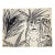 Large Mid 20th Century Vintage Expressionistic Primitive Folk Jungle Drawing in Black Marker on Paper by American Artist Victor Gatto For Sale