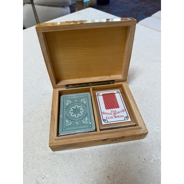 Italian Playing Card Box With Dual Decks, 1970s For Sale - Image 4 of 6