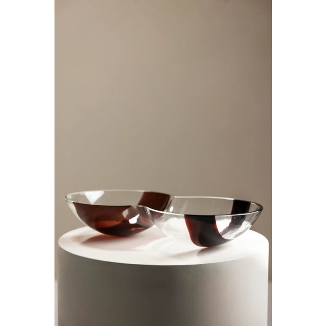 AVMazzega Mod. S505 Transparent Glass Bowl by Carlo Nason for Mazzega, 1970s For Sale - Image 4 of 10