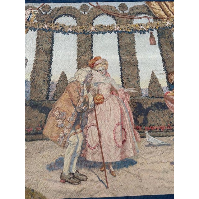 Antique French Silk Beauvais Tapestry by Georges Leroux, 1930s For Sale - Image 3 of 18