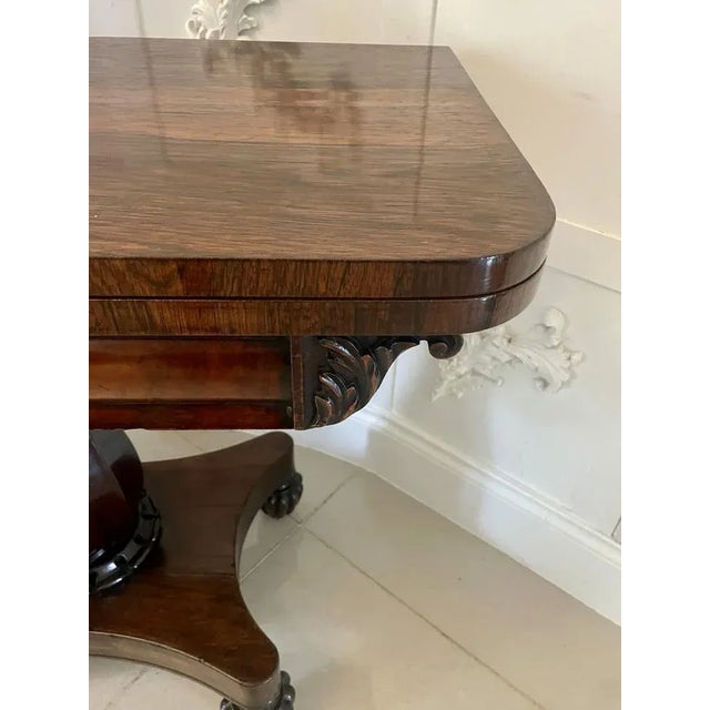 Wood Regency Rosewood Tea/Console Table, 1830s For Sale - Image 7 of 13