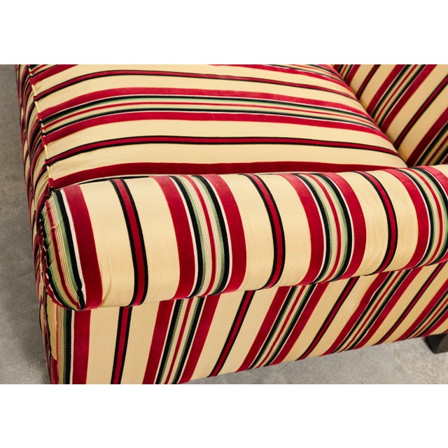 Ralph Lauren Home "Bel Air" Striped Velvet Sofa 8 Ft Usa 2008 For Sale - Image 12 of 18