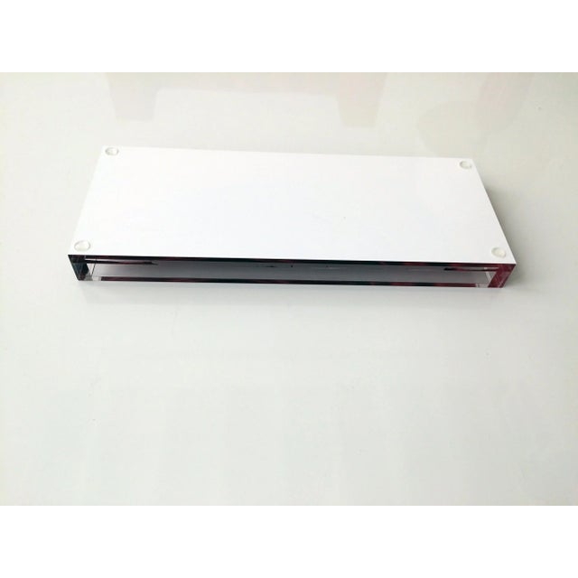 DWM | MALOOS Lucite Red Drapery Tray For Sale - Image 4 of 6