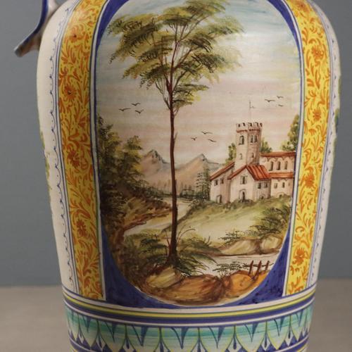 Large Majolica Amphora from Deruta Manufacture For Sale - Image 3 of 13