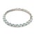 Modern 7.94ctw Blue Zircon & Diamond Tennis Bracelet, 18k White Gold, Length 7.25 In. For Sale - Image 3 of 6