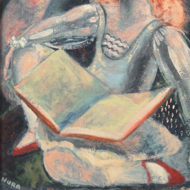 'Story Time' by Nura Ulreich, 1928, Paris, Salon D'Automne, New York, Art Students League, Corcoran, Pennsylvania Academy of Fine Arts, Art Deco For Sale In Monterey, CA - Image 6 of 12