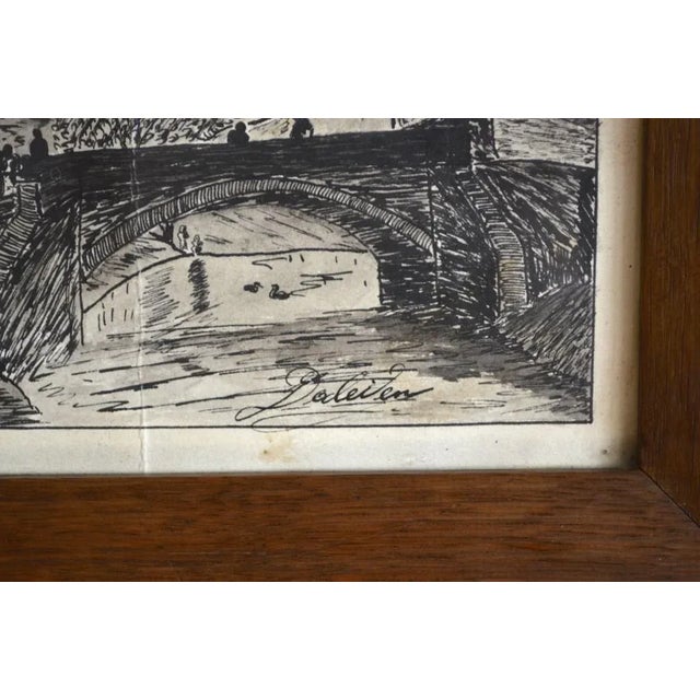1940s Ink Landscape, 1940s For Sale - Image 5 of 6