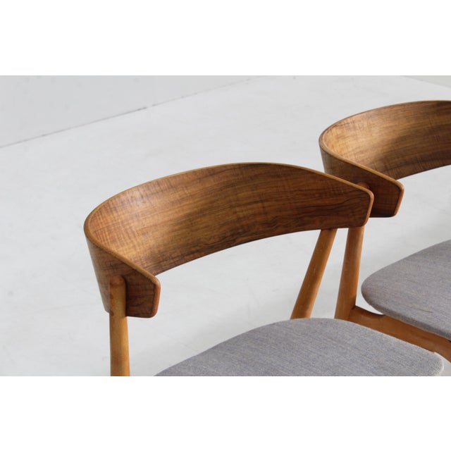 Brown Vintage Danish Model 7 Dining Chairs by Helge Sibast, 1960s, Set of 4 For Sale - Image 8 of 11