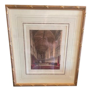 Antique Art Print - Chapel of New College - Oxford For Sale
