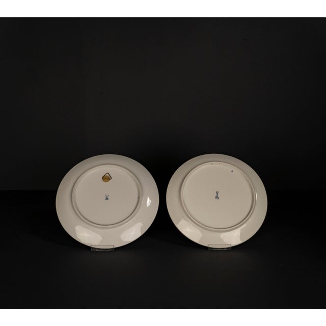 Hand-Painted Porcelain Plates with City Motifs from Meissen, 2010s, Set of 2 For Sale - Image 6 of 10
