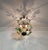 Art Deco 1960s Italian Style Hand-Painted Crystal Flower Globe Chandelier, 3-Light For Sale - Image 3 of 9