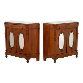 Victorian Marble Top Walnut Sideboards For Sale