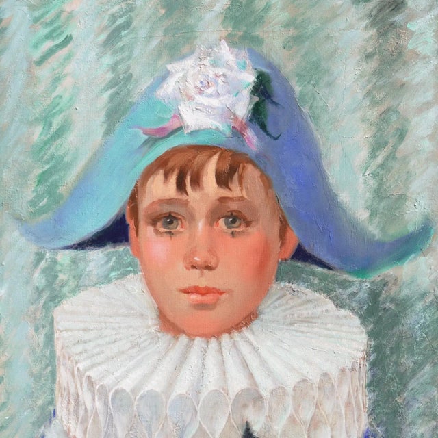 'Young Pierrot' by Fiedler, Arlequino, Harlequin, Costume Party, Fancy Dress Ball For Sale - Image 4 of 7