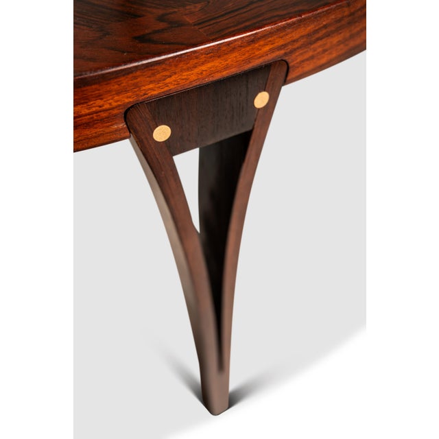 Rare Danish Mid-Century Modern Expansion Dining Table in Rosewood Attributed to Sven Ellekaer for Heltborg Mobler, Denmark, C. 1960s For Sale - Image 9 of 14