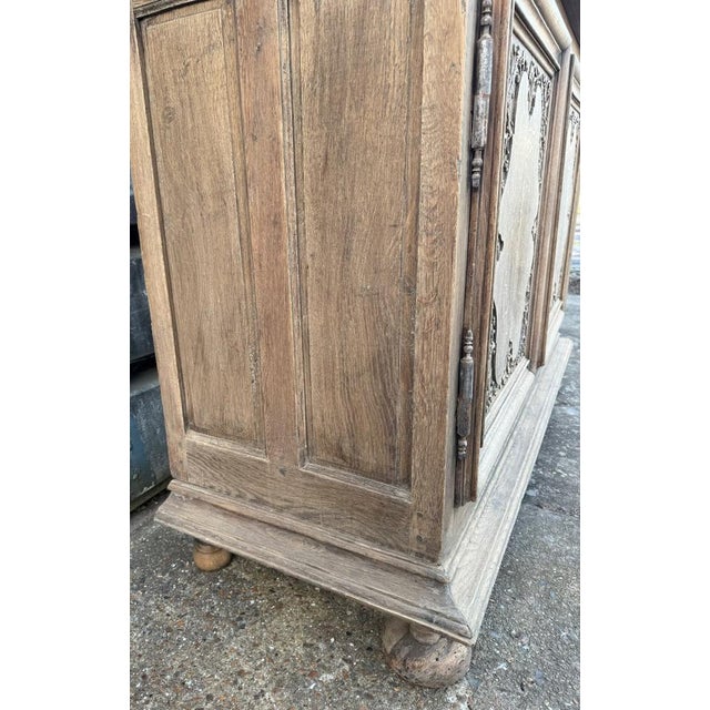 Antique French Normandy Oak Larder Cupboard, 1780 For Sale - Image 13 of 18