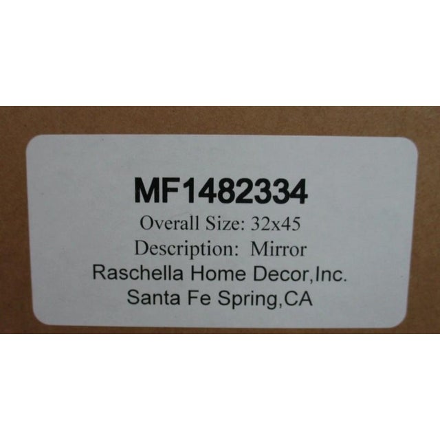 Glass Raschella Home Design French Regency Hanging Wall Mirror Gold Carved For Sale - Image 7 of 10