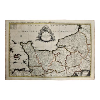 The Normandy Region of France: A 17th C. Hand-colored Map by Sanson and Jaillot For Sale