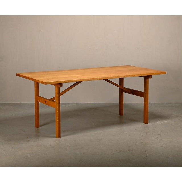 Vintage Danish Oak Dining Table by Børge Mogensen, 1960s For Sale - Image 11 of 18