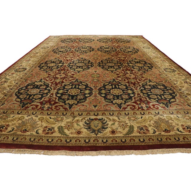 Baroque Late 20th Century Indian Palace Rug, 11'11 X 17'10 For Sale - Image 3 of 9
