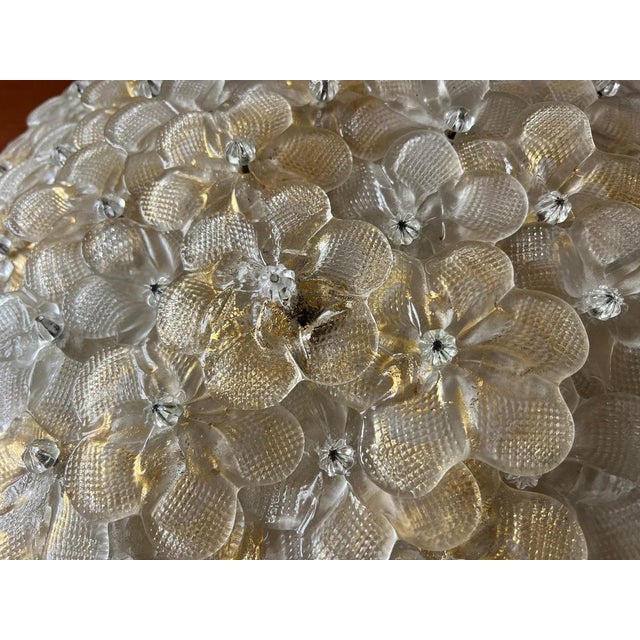 Ceiling Flower Lamp by Barovier & Toso, 1990s For Sale - Image 11 of 18